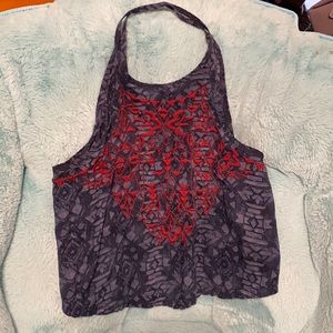 Hollister cropped blouse with cross back straps